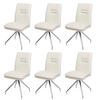 ESSZIMMERSTUHL Cremeweiß 6er-Set - Beige/Weiß, Textil (47/90/60cm) - MCW