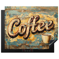 HERABDECKPLATTE - Kaffee - Vintage - Braun - Tasse - 65x55 - Teakfarben, Kunststoff (65/55/0.2cm) - MuchoWow