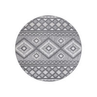 OUTDOOR-TEPPICH Santorini 435 Anthrazit 200 cm Rund - Anthrazit, Textil (200/200cm) - carpet city