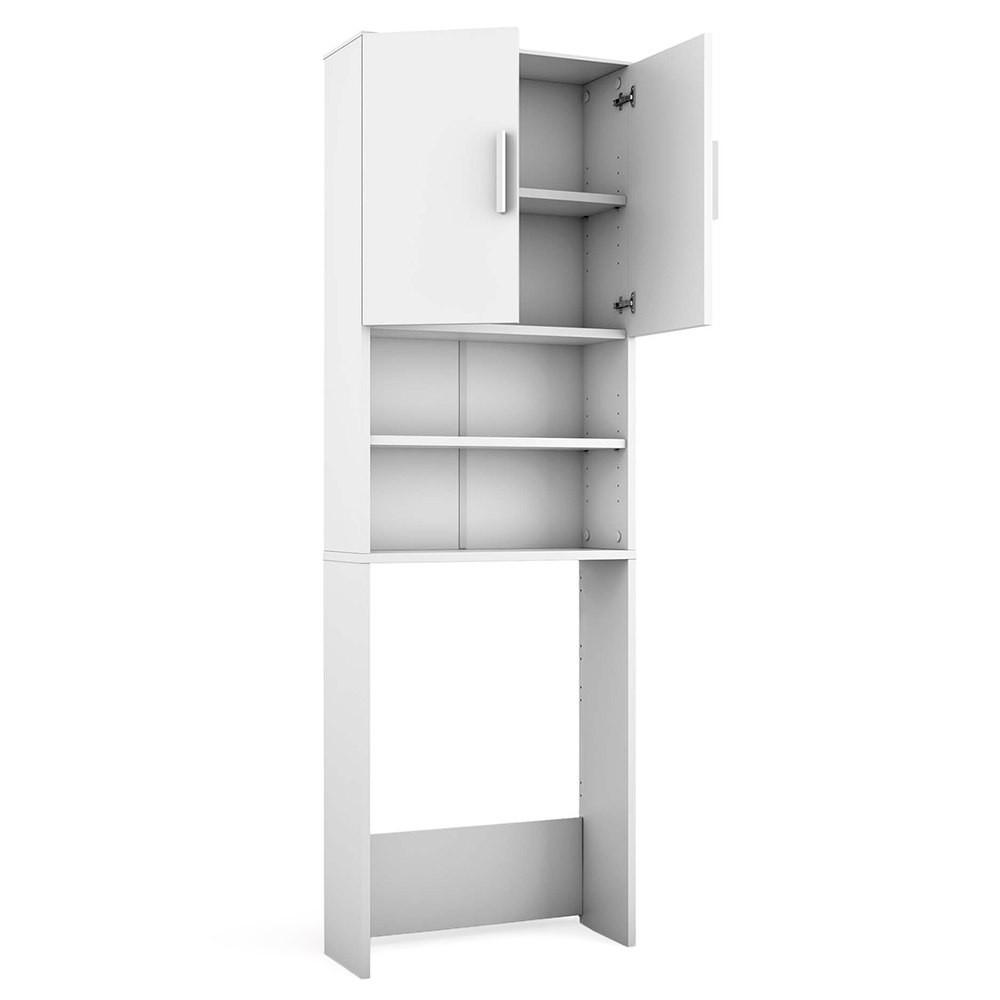TOALETTSKÅP Vit 64x190 cm med 2 dörrar 190/64/26 cm