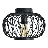 DECKENLEUCHTEN Twist Schwarz - Schwarz, Metall (25/25/18cm) - Urban Interiors