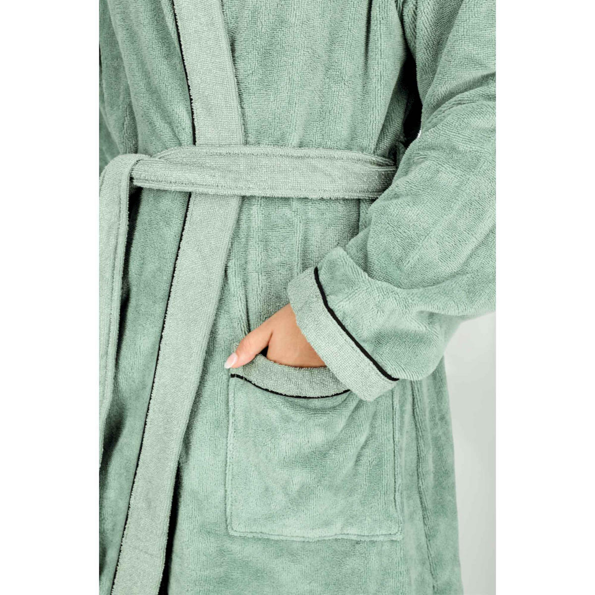 BADEMANTEL SELECT - Grün, Textil (XLnull) - Schöner Wohnen
