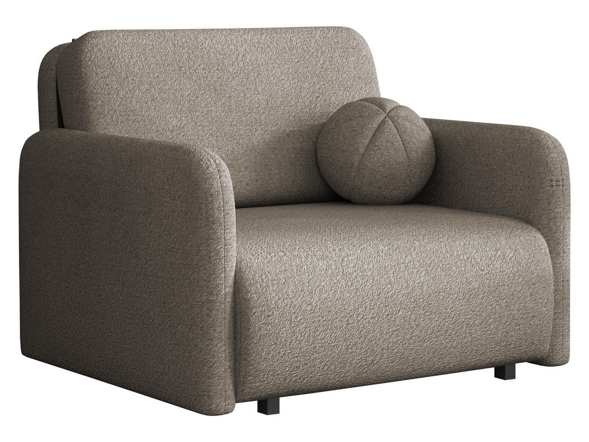 SCHLAFSOFA Viva Sun I - Hellbraun/Schwarz, Holz/Textil (100/85/103cm) - MIRJAN24