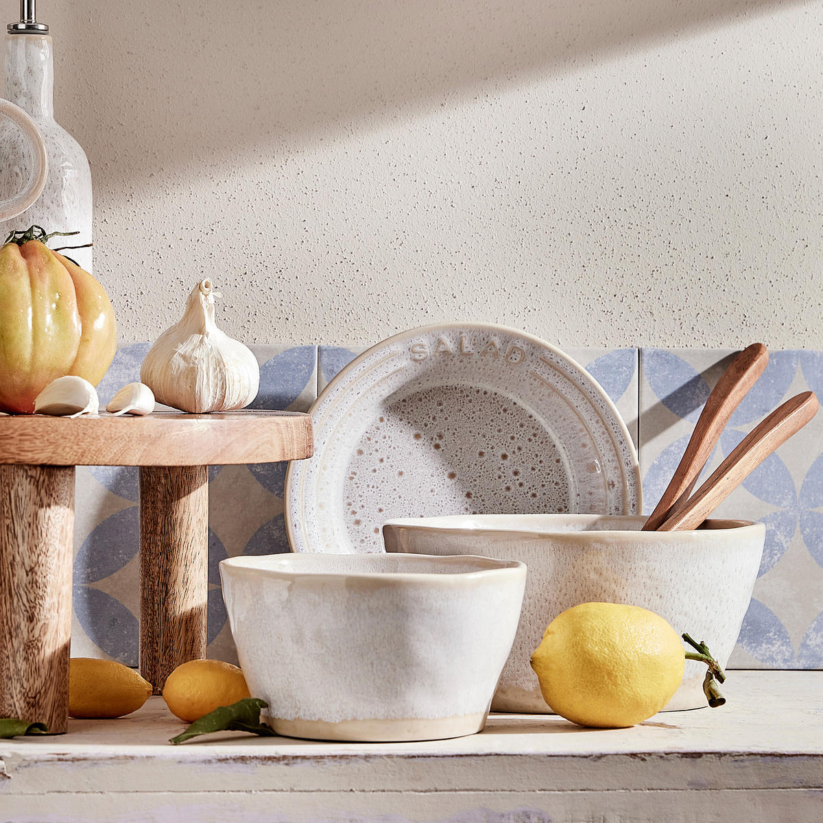 SALATTELLER Portimao - Beige, Keramik (20/20/4.7cm) - Butlers