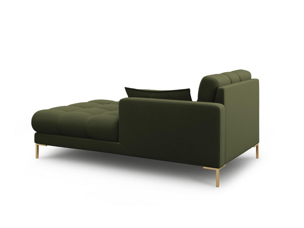 CHAISELONGUE rechts Mamaia aus strukturiertem Stoff grün - Grün, Textil (102/75/185cm) - Micadoni