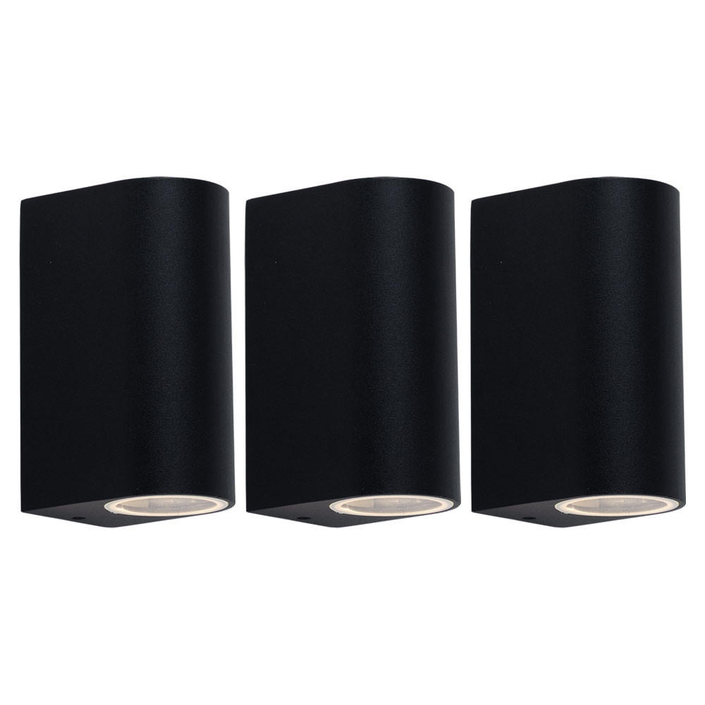 LED AUSSEN-WANDLEUCHTE Aluminium Schwarz - Schwarz, Metall (9.2/15/9.2cm)
