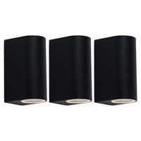 LED AUSSEN-WANDLEUCHTE Aluminium Schwarz - Schwarz, Metall (9.2/15/9.2cm)