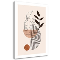 WANDBILD gesicht einer boho frau - Beige, Textil (40/60cm) - Feeby