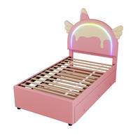 AUSZIEHBETT 90/200 cm DE-04592 in Einhornform mit Rollbett in Rosa - Pink, Holzwerkstoff (90/200cm) - ComfortXL