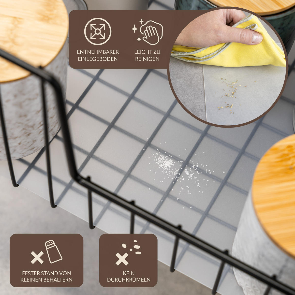 SCHRANK-KORBAUSZUG 30 cm, schwarz, Metall - Schwarz, Metall (30/23/50.5cm) - bremermann