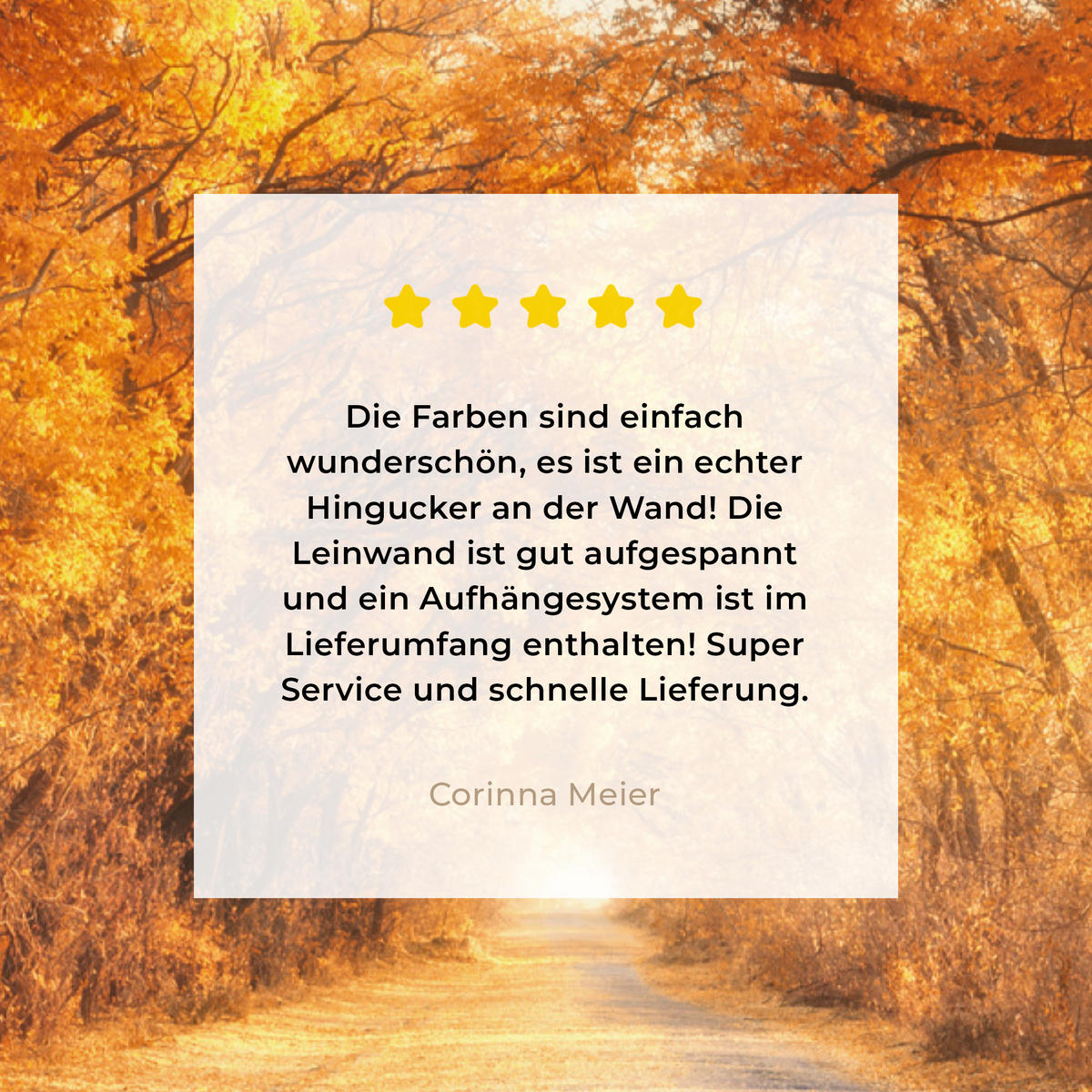 LEINWANDBILD Wald - Herbst - Bäume - Waldweg - Natur 60x80 cm - Bernsteinfarben, Textil (60/80cm) - MuchoWow