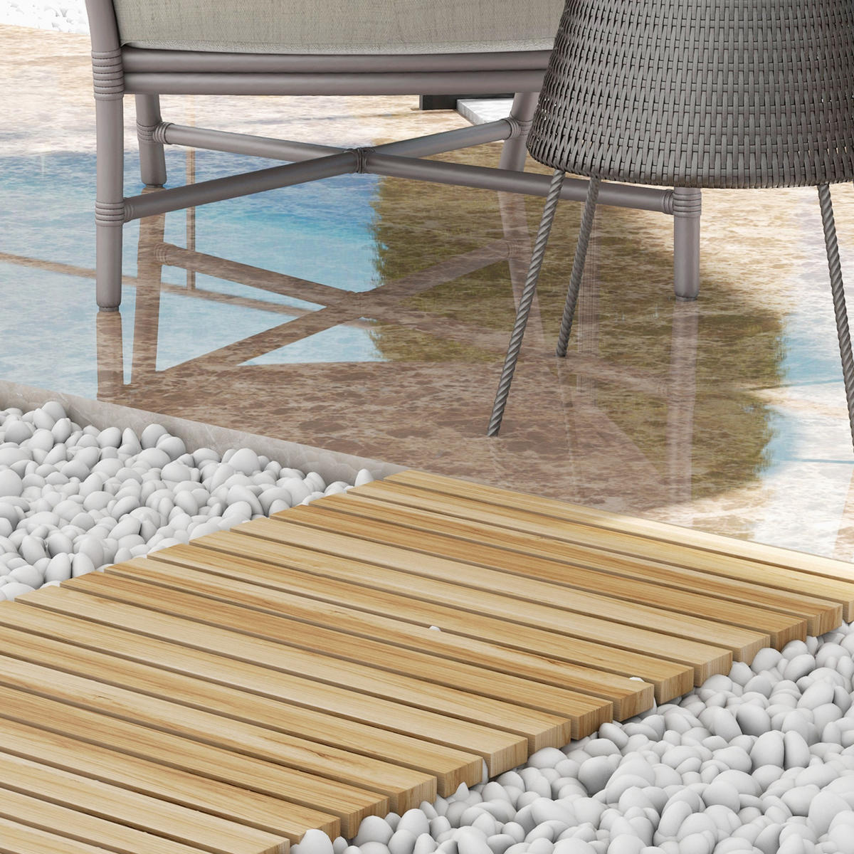 GARTENWEG, Tannenholz, Naturholz - Naturfarben, Holz (47/1/120cm) - Outsunny