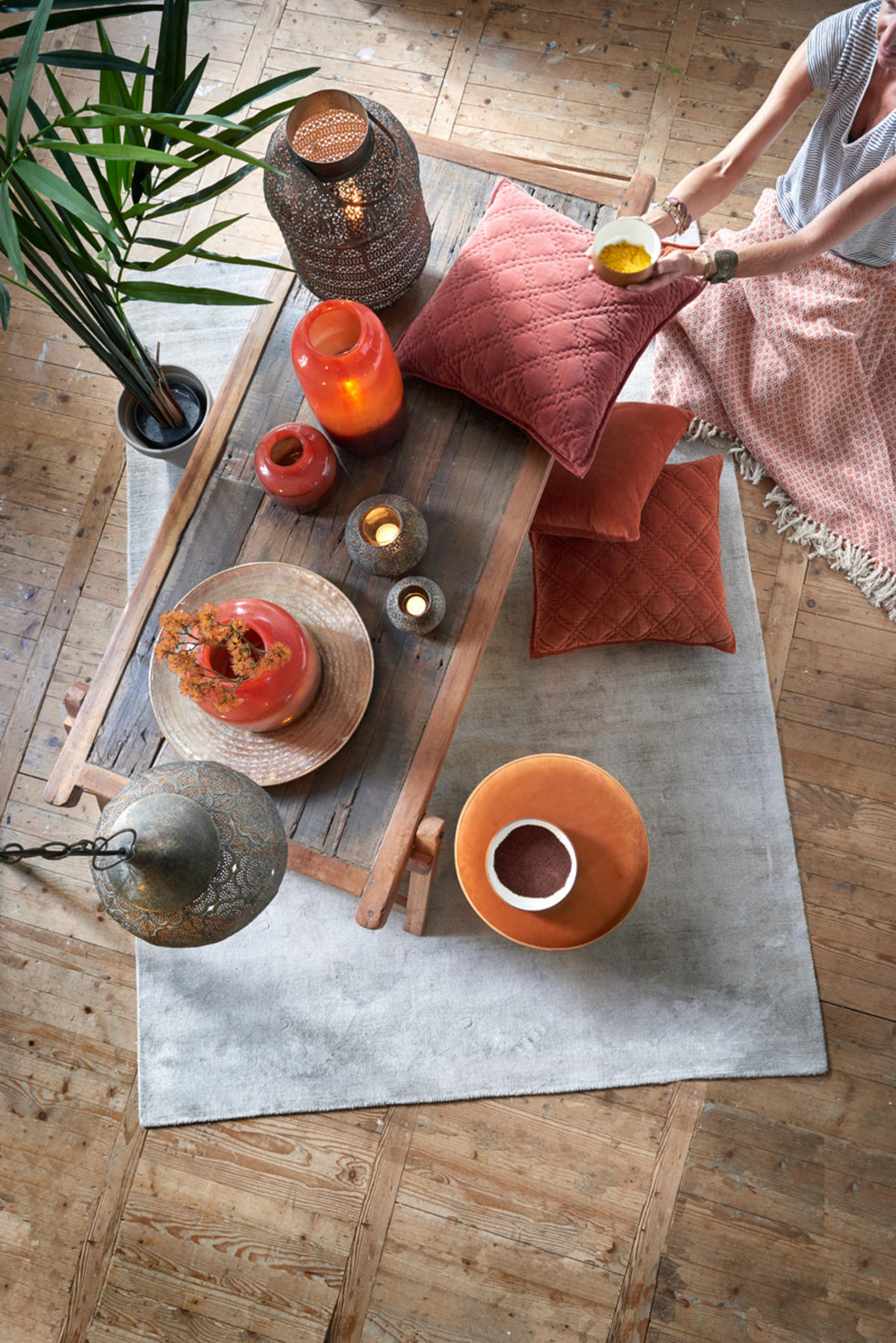 COUCHTISCH Militärbraun 180/85/43,5 cm - Braun, Holz (180/85/43.5cm) - Light & Living