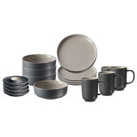 FRÜHSTÜCKSSET Jasper Grau 16er Set - Grau, Keramik (1/1/1cm) - Ritzenhoff Breker
