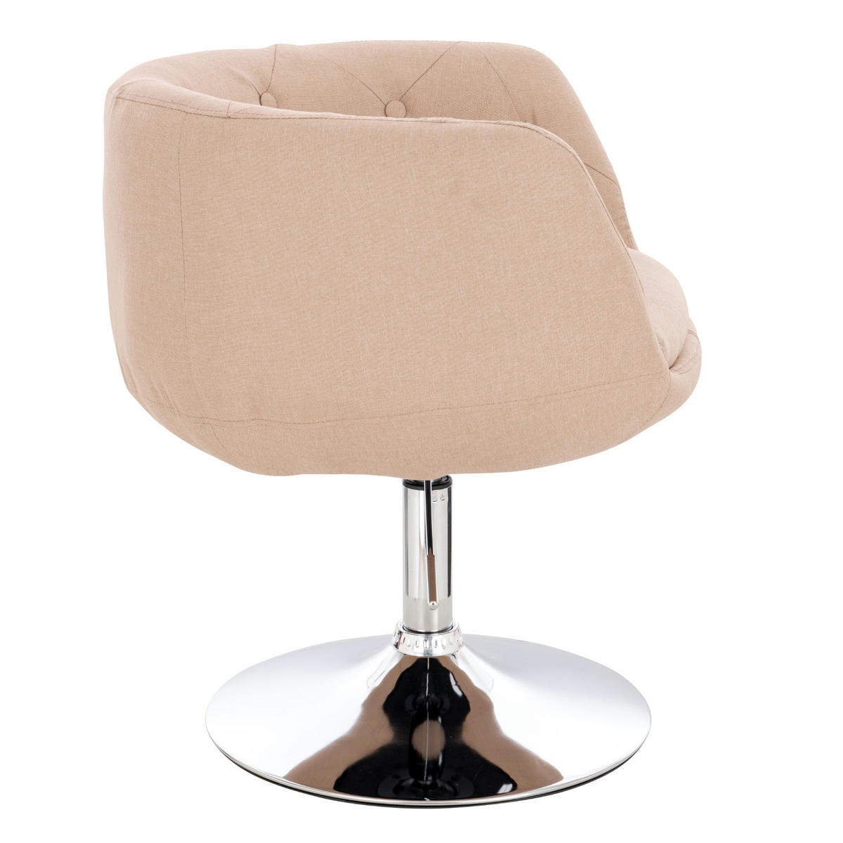COCKTAILSESSEL PANAMA Stoff Beige - Beige/Silberfarben, Textil (55/78/61cm) - SVITA