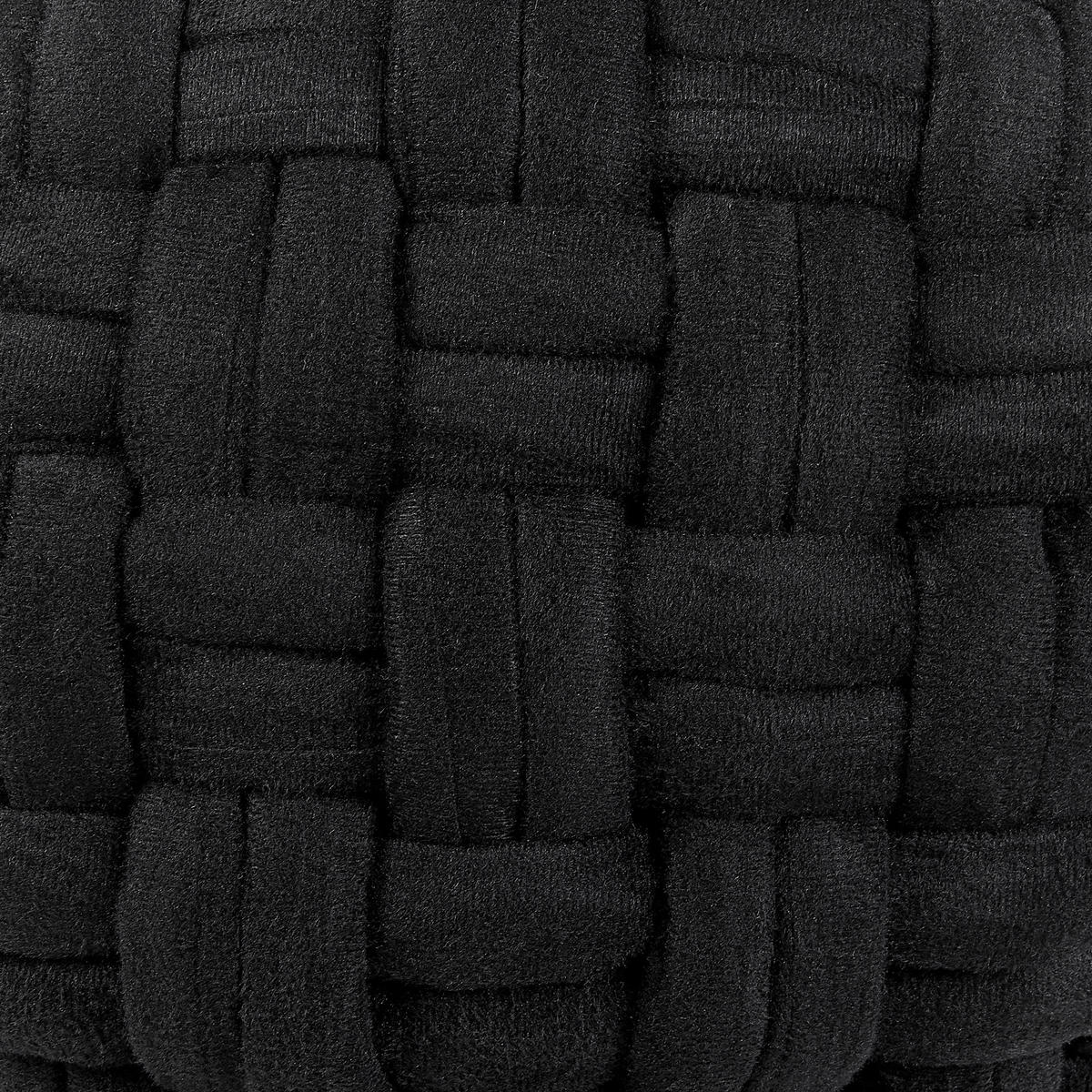 POUF Hopa 45/45/35 cm - Schwarz, Textil (45/35/45cm) - Beliani