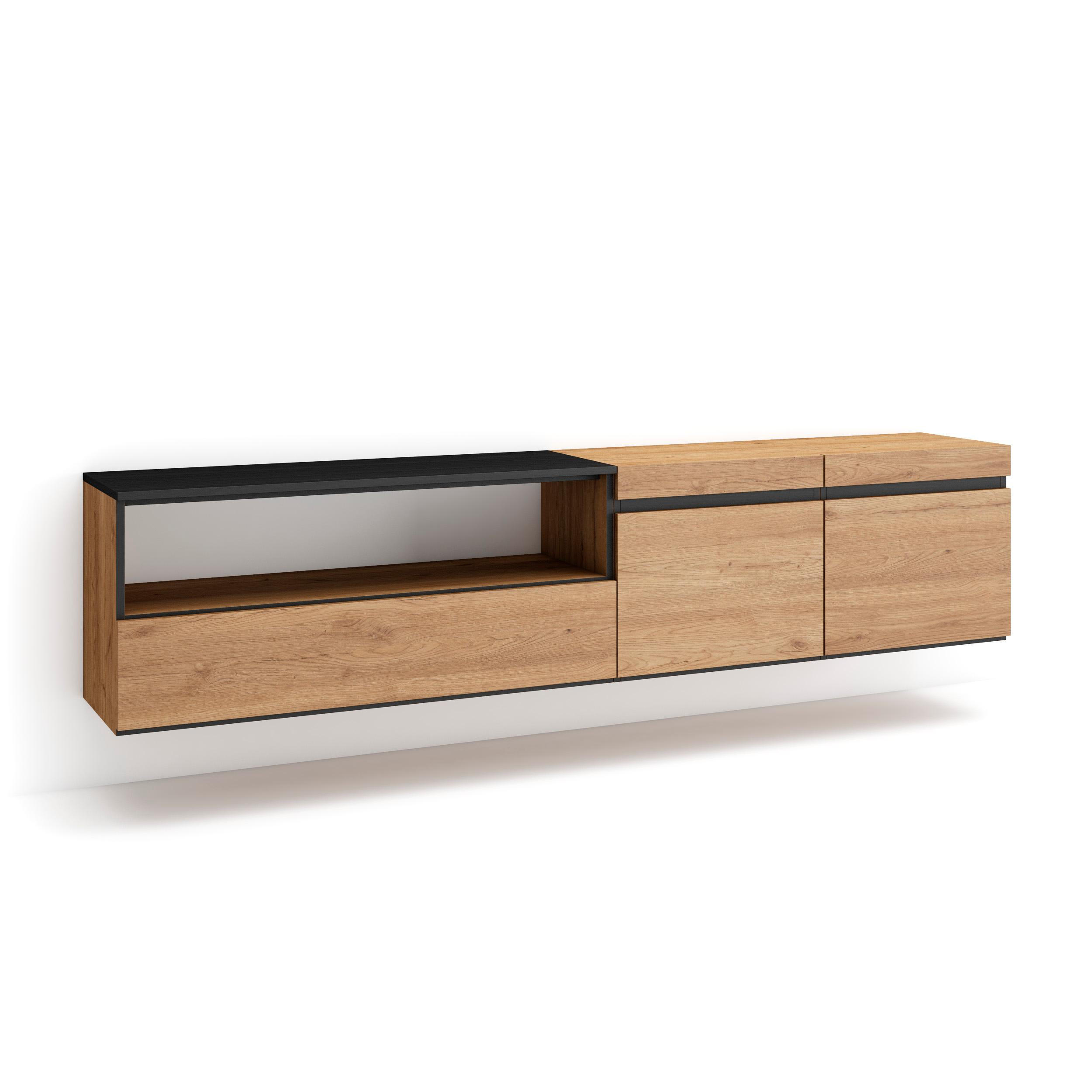Skraut Home Lowboard Natur 200x45x35 cm