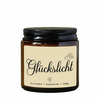 DUFTKERZE im Glas Lavendel Sojawachs 200g - Gelb, Glas (6.5cm)