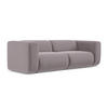 3-SITZER SOFA Samt Stoff Violett - Lila/Flieder, Kunststoff/Textil (228/70/89cm) - LaMiaSofa