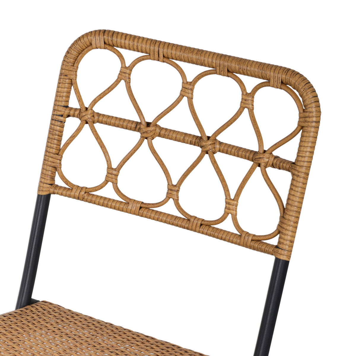 GARTENMÖBEL Set, Stahl, PE-Rattan, Natur - Naturfarben, Metall - Outsunny