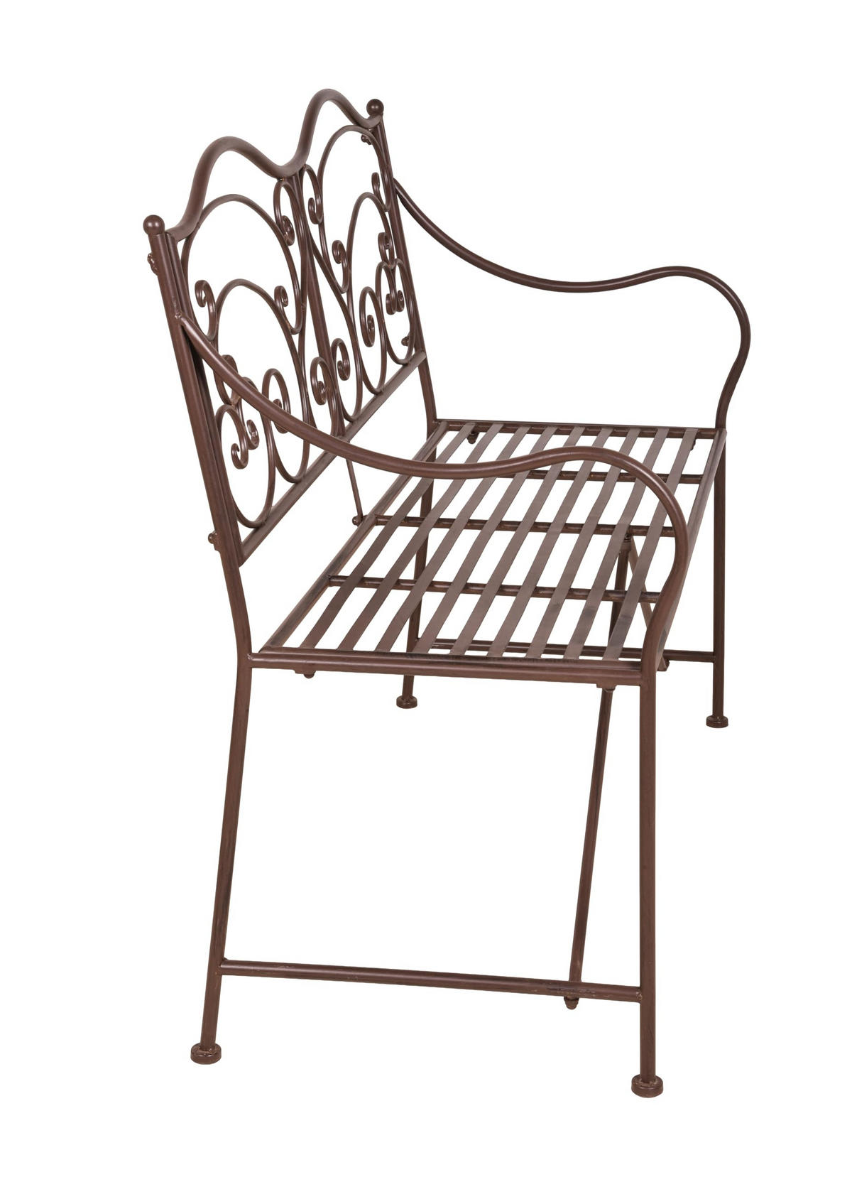 GARTENBANK Rupert Terrassenbank - Schwarz, Metall (106/92/43cm) - DELUKE