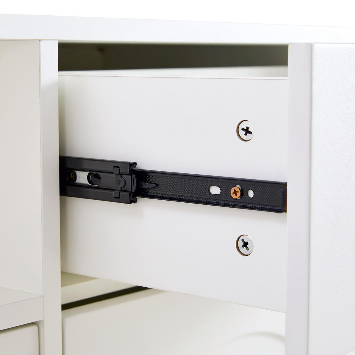 KOMMODE Sideboard 3 Türen Weiß 120x35x92cm - Weiß, Holzwerkstoff (35/92/120cm) - FLIEKS