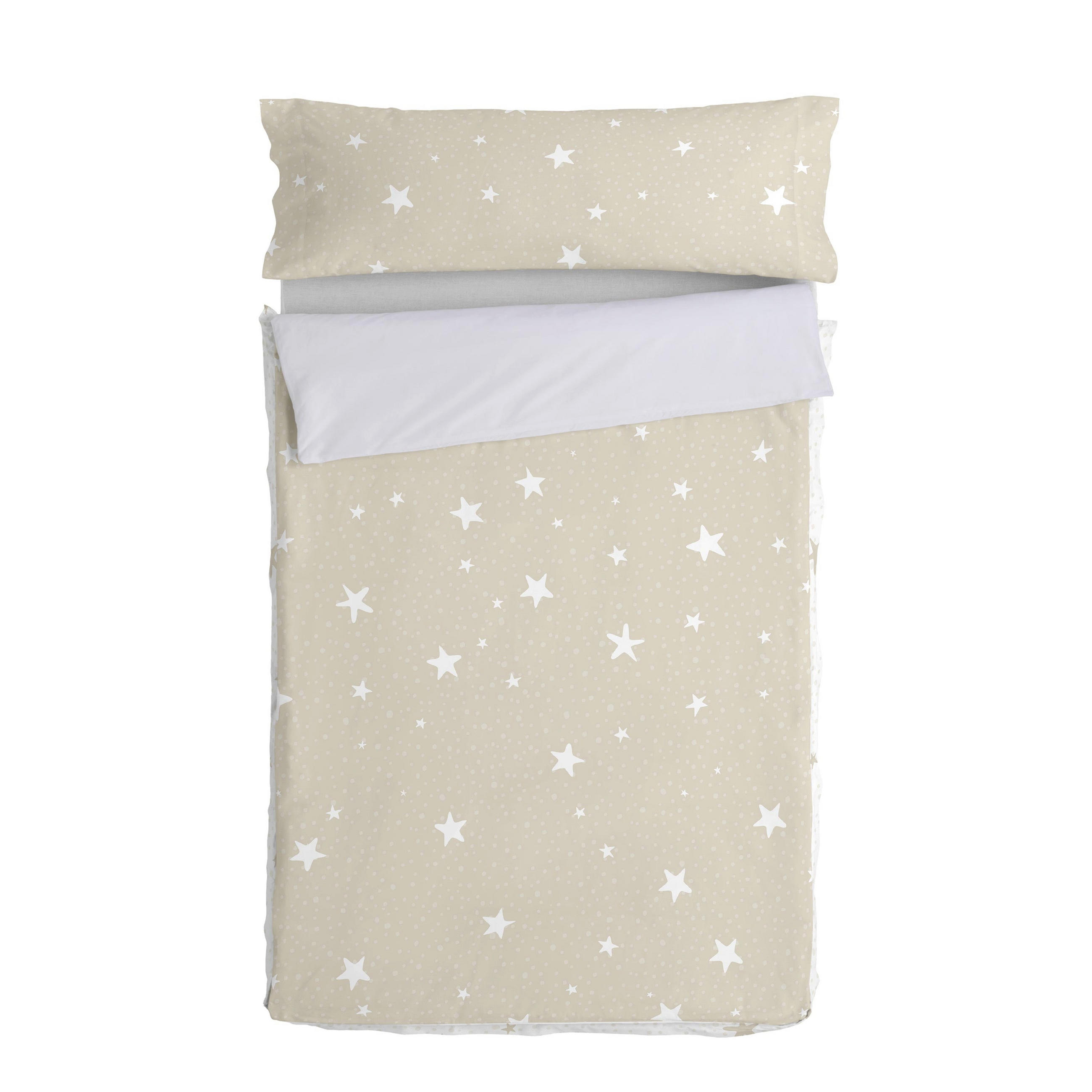 NORDIC-SACK little star 105x200 cm ohne füllung beige - Beige, Textil (105/200cm) - Happy Friday