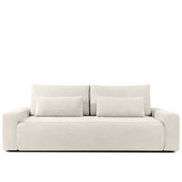 3-SITZER SCHLAFSOFA MOLLIS, Bouclé, Weiß - Weiß, Holz/Holzwerkstoff (250/93/108cm) - KONSIMO®
