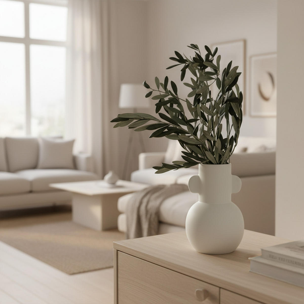 KONSERVIERTE Olivenzweige grün aus Italien - 1 Bund - Grün, Naturmaterialien (70cm) - Lykke & You