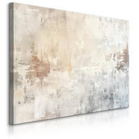 LEINWANDBILD Abstraktion Beton Optik Moderne Muster 40/30cm - Beige/Braun, Textil (40/30cm) - Muralo