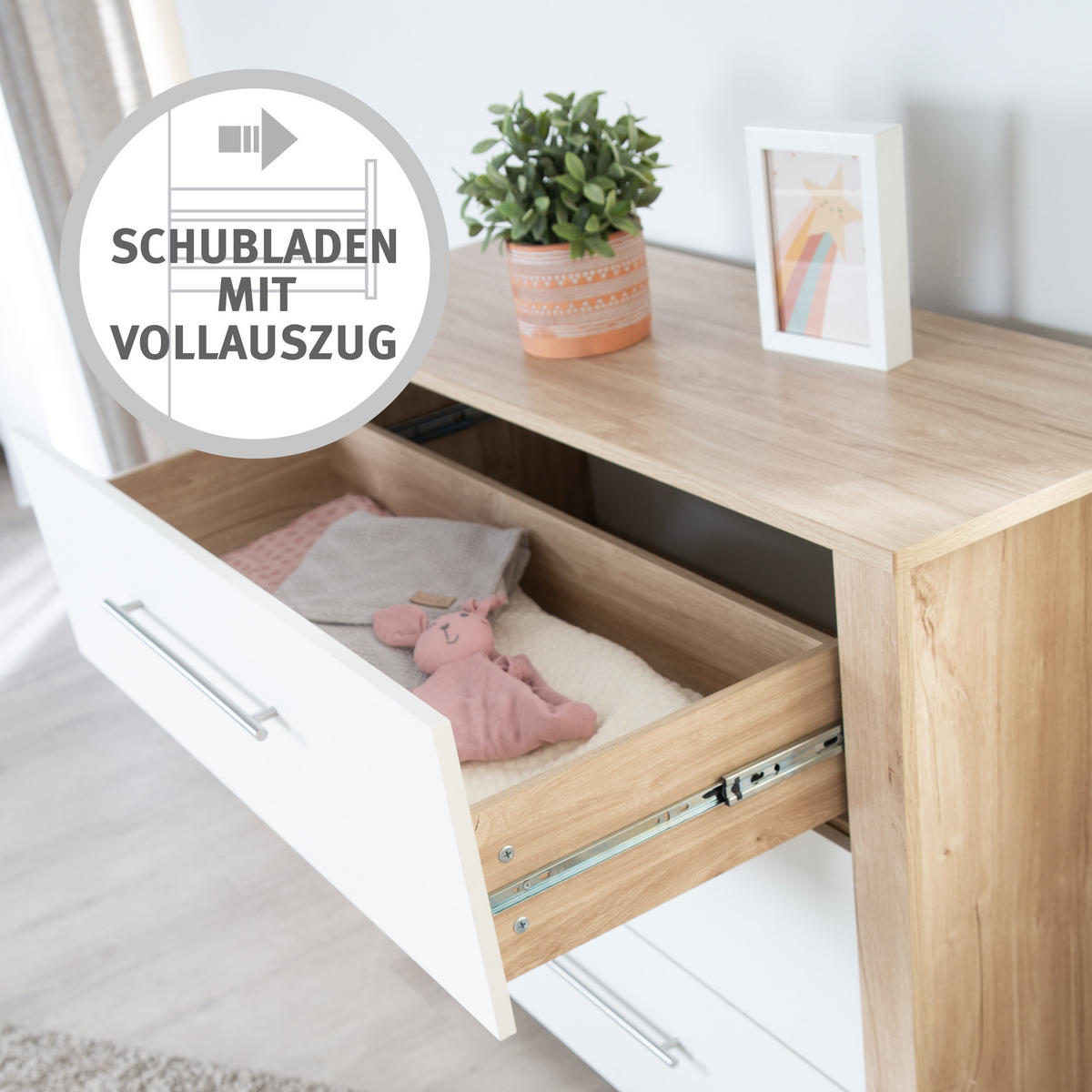WICKELKOMMODE Malo - Weiß, Holzwerkstoff (112/98/75cm) - Roba