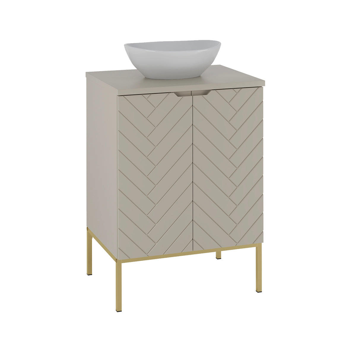 WASCHTISCH 60.6cm Daria Kaschmir - Beige, Holzwerkstoff (60.6/84.2/45.8cm) - Petits-meubles
