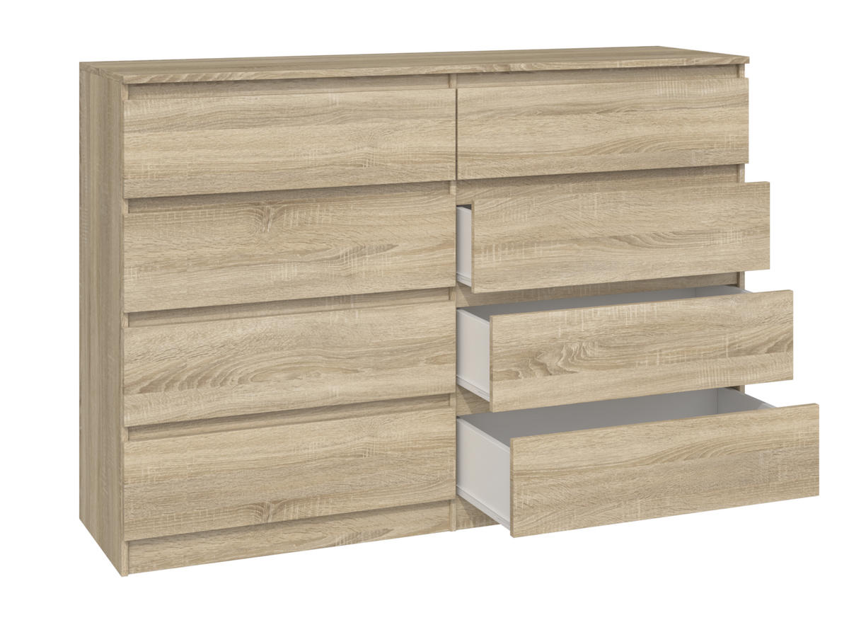 KOMMODE MALWA M8 140 - EICHE SONOMA - Sonoma Eiche, Holzwerkstoff (138/97/40cm) - CDF