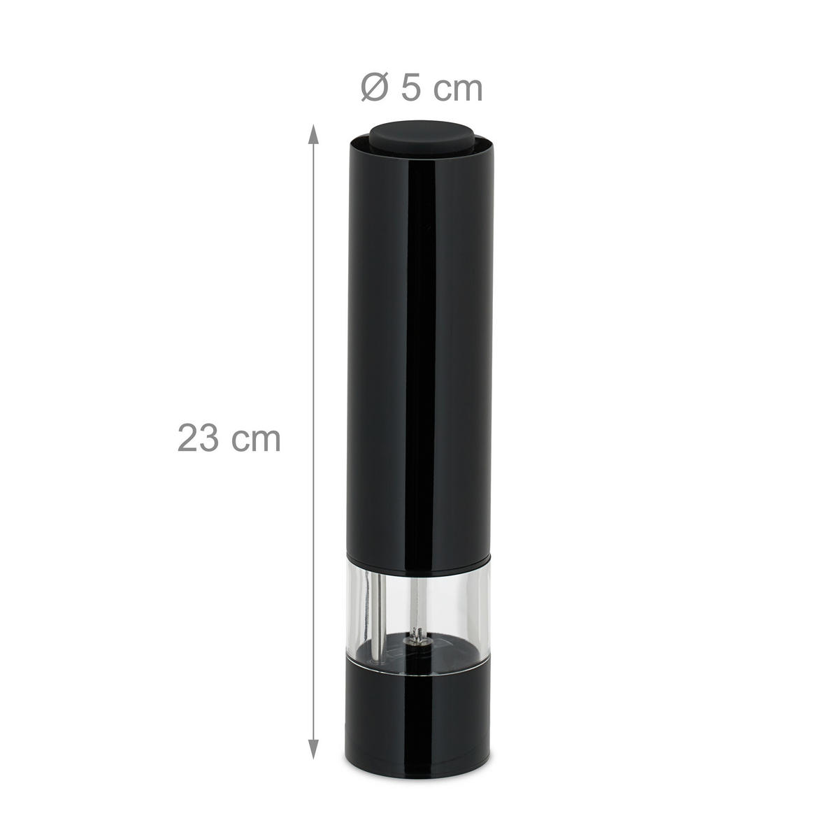 2xGEWÜRZMÜHLE - Schwarz, Keramik/Metall (5/23/5cm) - Relaxdays