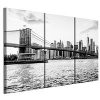 LEINWANDBILD Stadt 90x60 cm - Multicolor, Holz (90/60cm) - LUMASOUL