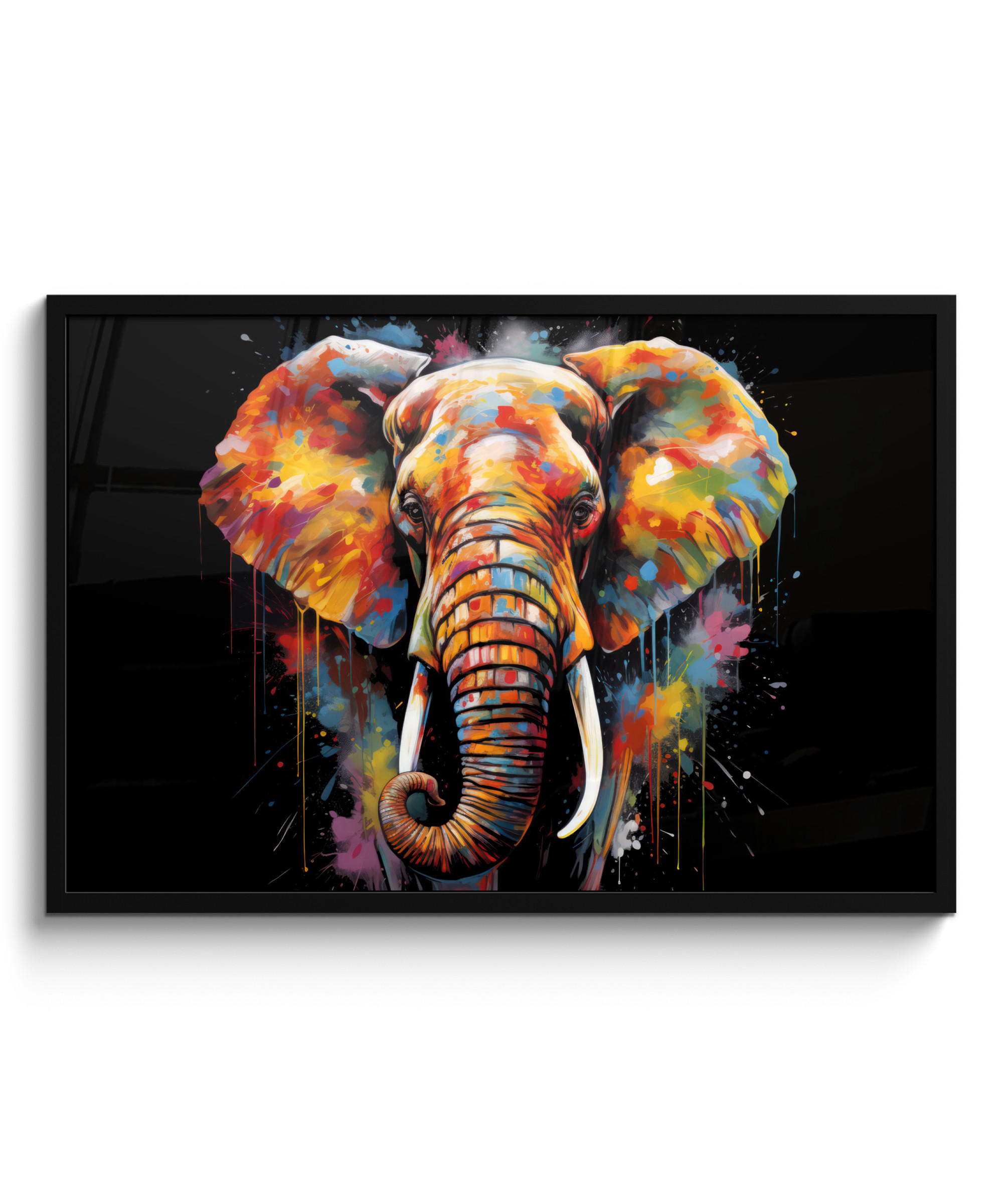 MuchoWow Poster Schwarz 90x60 cm