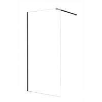 DUSCHWAND TIPO Schwarz 70 x 200 cm mit schwarzen Anbauteilen 8 mm ESG - Schwarz, Glas (70/200cm) - Glasdeals