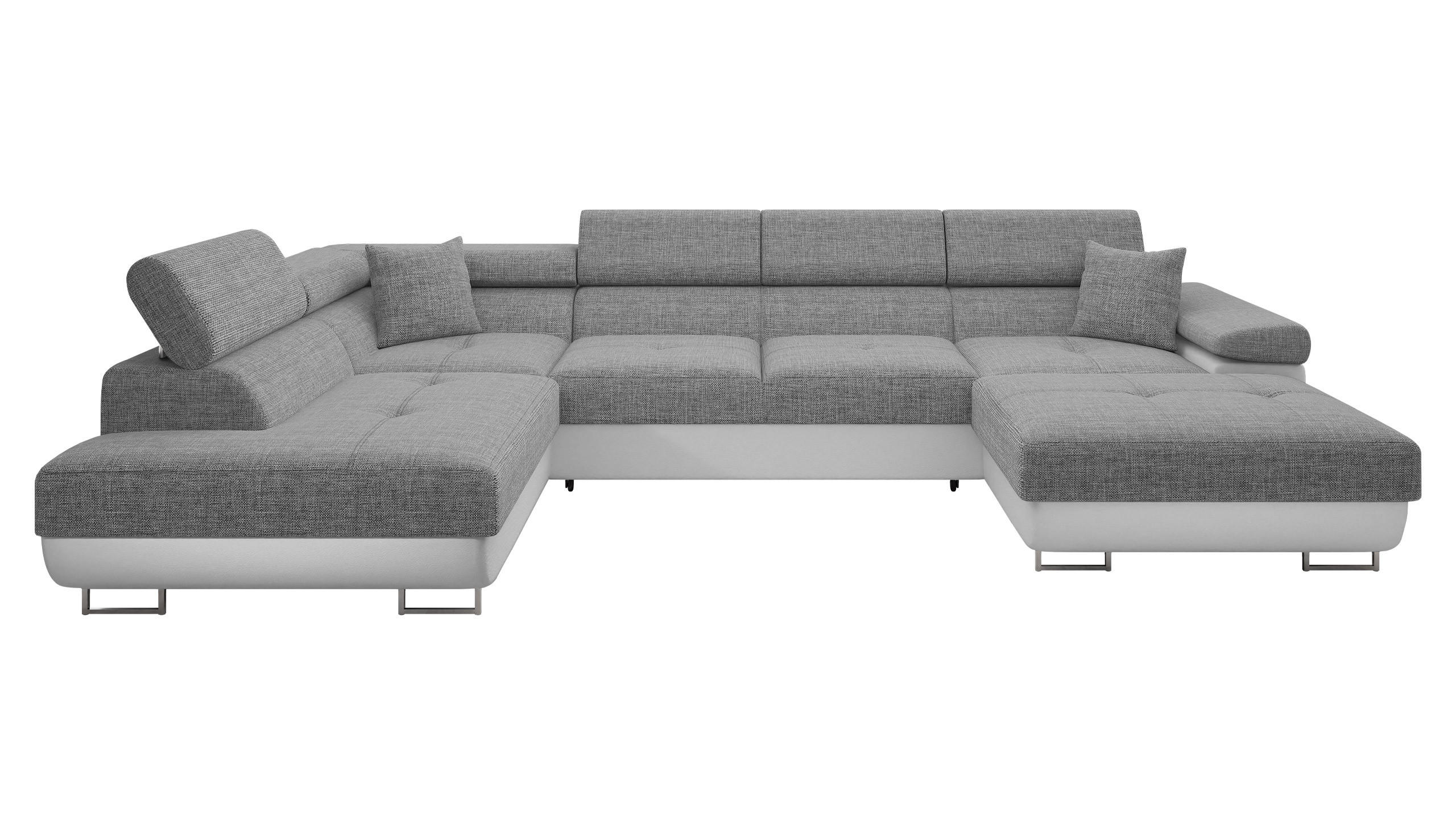 WOHNLANDSCHAFT Torezio Bis, Seite: Links - Graphitfarben, Holz/Textil (346/90/203cm) - MIRJAN24