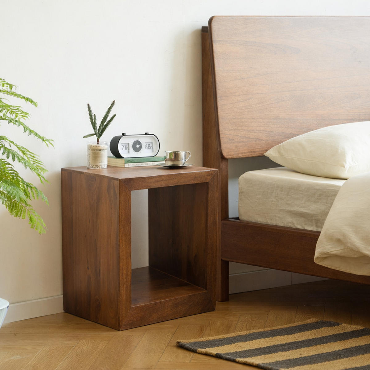 BEISTELLTISCH Braun 50 x 45 x 55 cm - Braun, Holz (45/50/55cm) - Nordlys