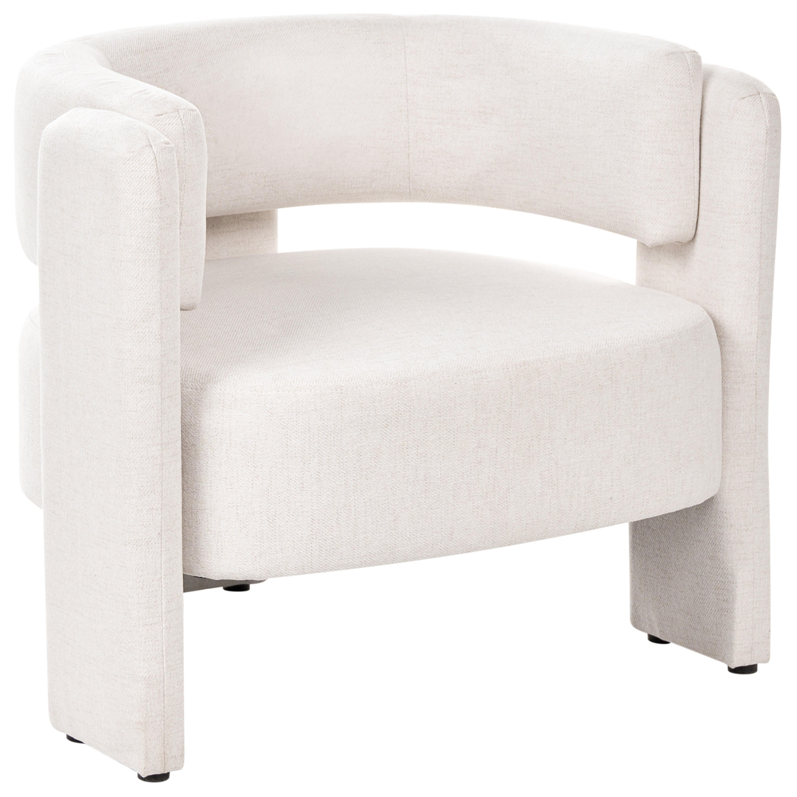 SESSEL Stoff Cremeweiß Maggeby - Weiß, Textil (79/69/69cm) - Beliani