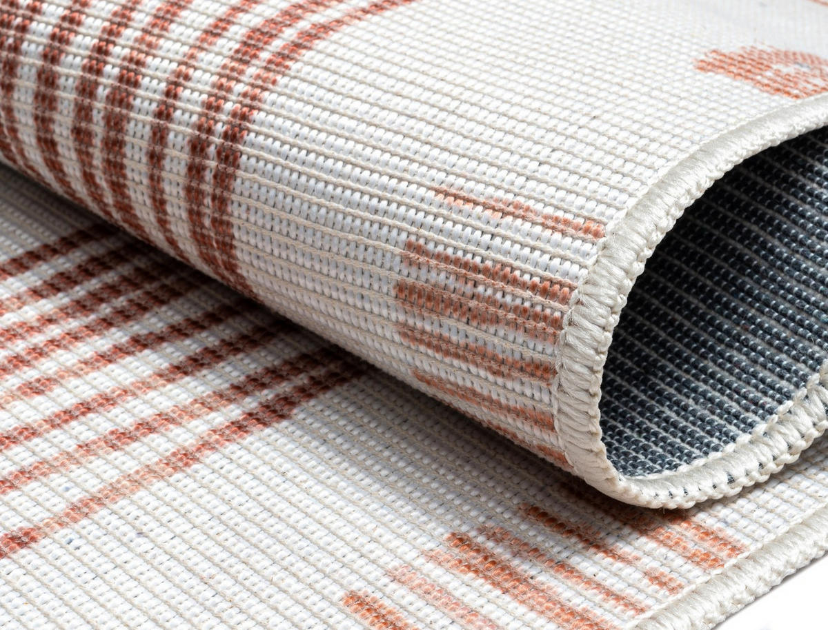 TEPPICH Marilla Rostfarben,Dunkelblau,Creme 160/230 cm - Rostfarben, Textil (160/230cm) - My-Rug