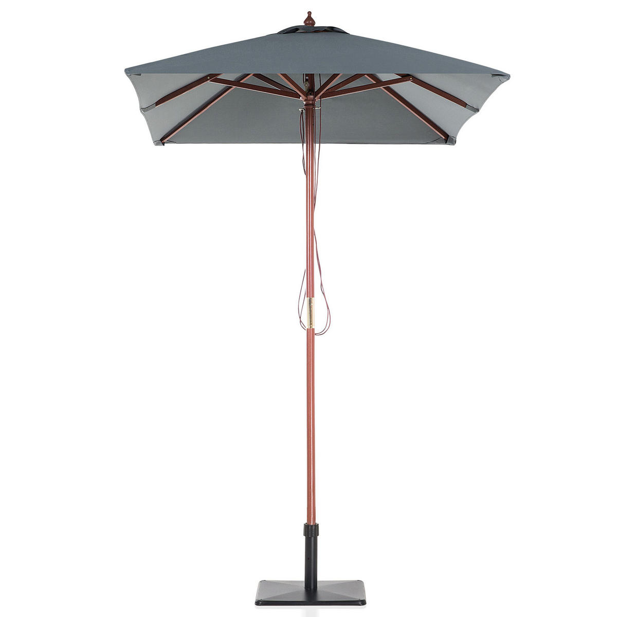 SONNENSCHIRM dunkelgrau 195/144/244 cm Flamenco - Grau, Textil (195/144cm) - Beliani