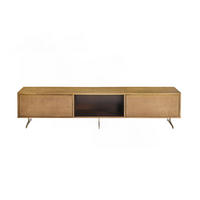 LOWBOARD GALA Gold Holz - Goldfarben, Holz/Metall (180/42/40cm) - KAWOLA