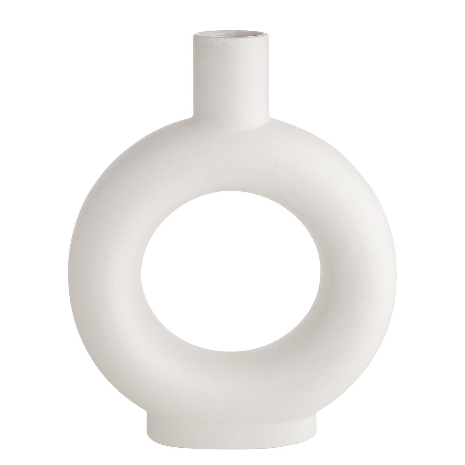 VASE Loop - Weiß, Keramik (30cm) - BUTLERS