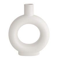 VASE Loop - Weiß, Keramik (30cm) - BUTLERS