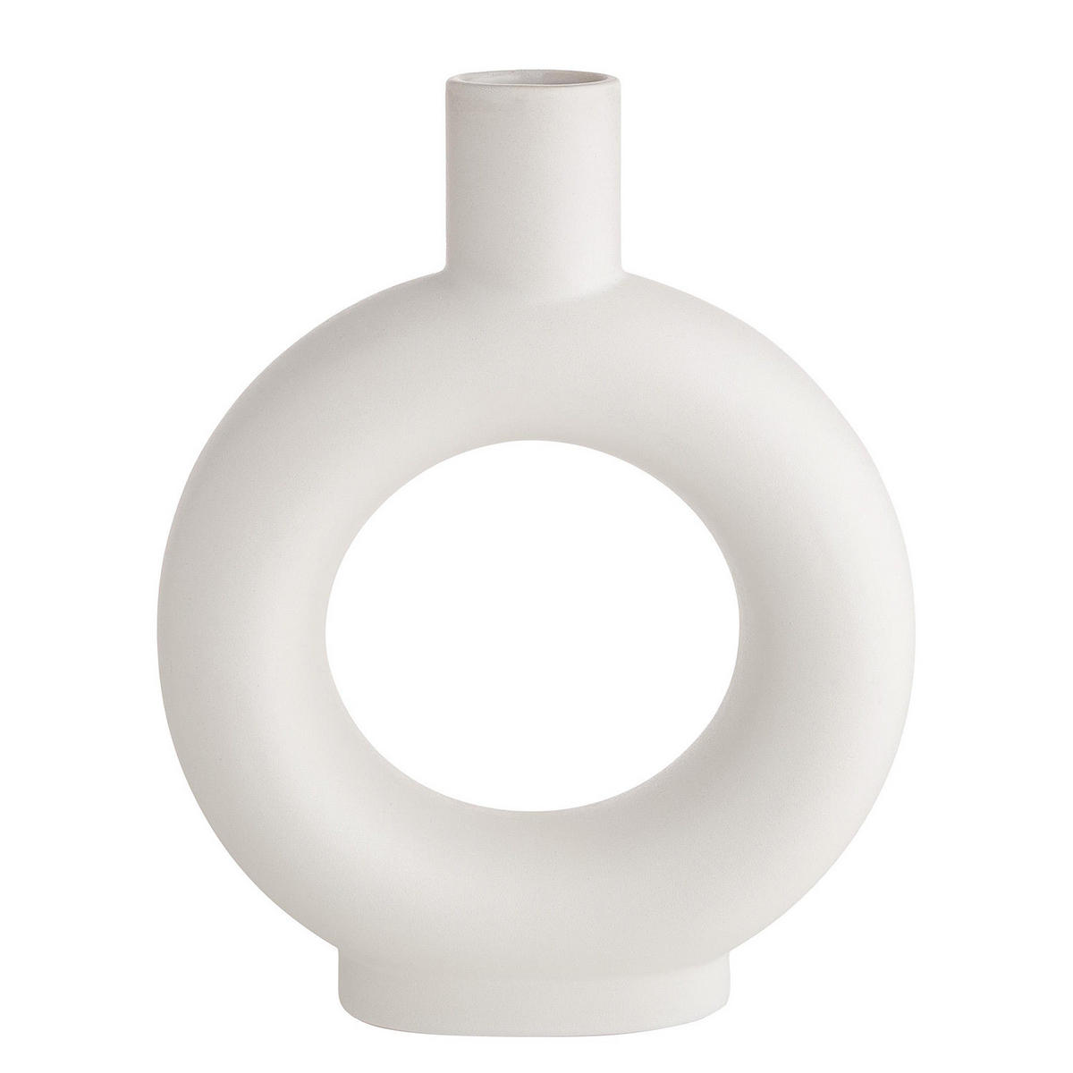 VASE Loop - Weiß, Keramik (30cm) - BUTLERS