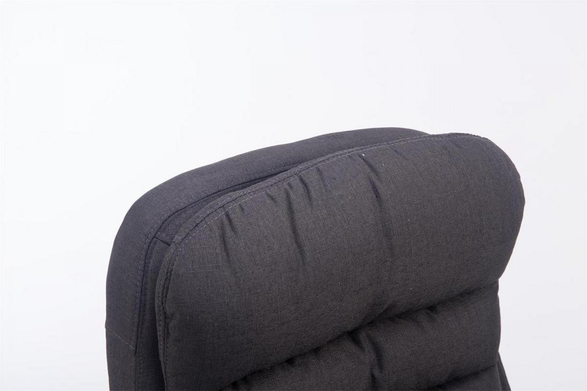 CHEFSESSEL Stoff dunkelgrau - Chromfarben/Dunkelgrau, Textil/Metall (68/116/77cm) - CLP