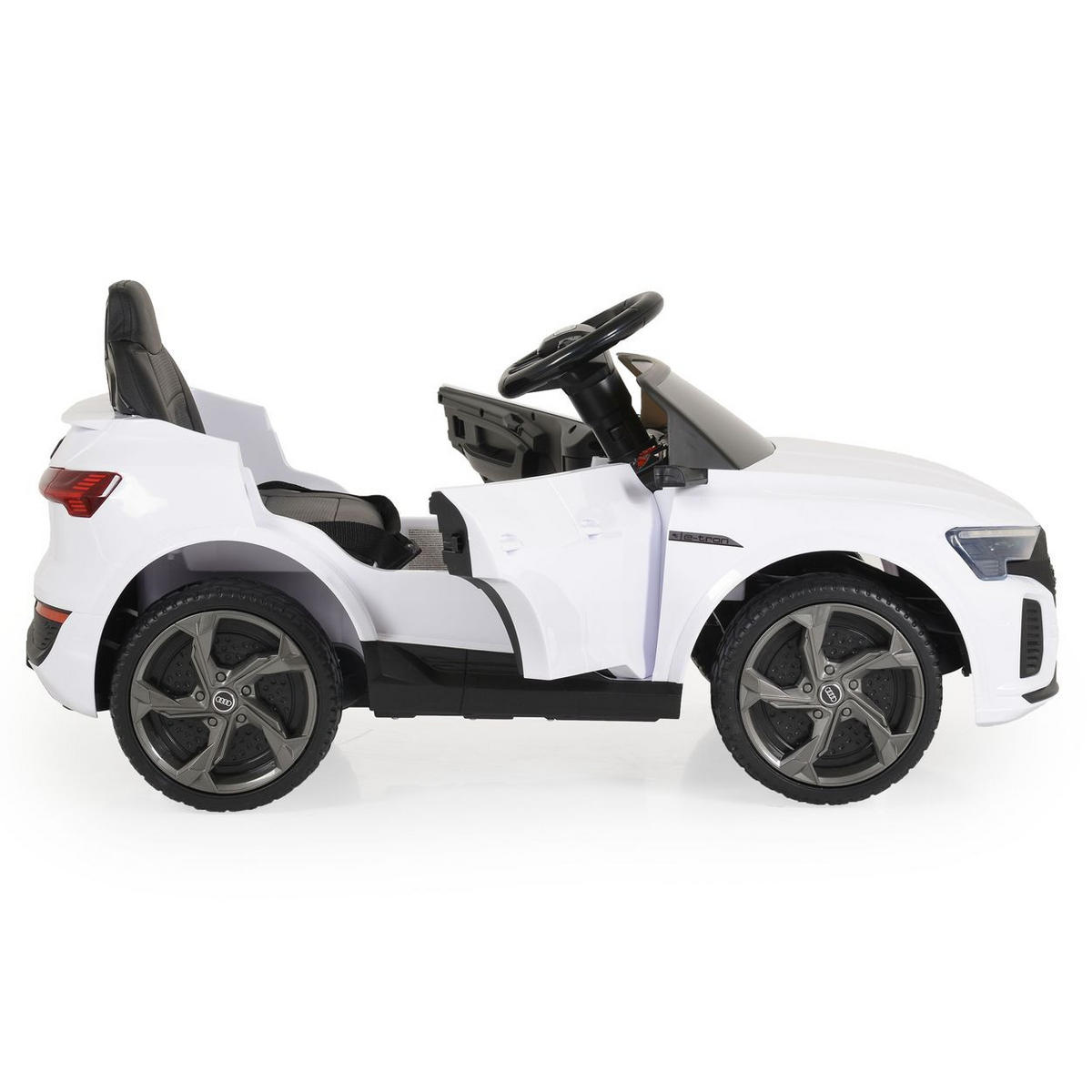 ELEKTROAUTO Audi SQ8 e-tron weiß EVA-Reifen Musik Licht MP3-Eingang Gurt - Weiß, Kunststoff (99/54/46cm) - Moni