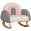 KINDERSOFA, Grau, Lammfellimitat - Grau, Holz (45/44/50cm) - HOMCOM