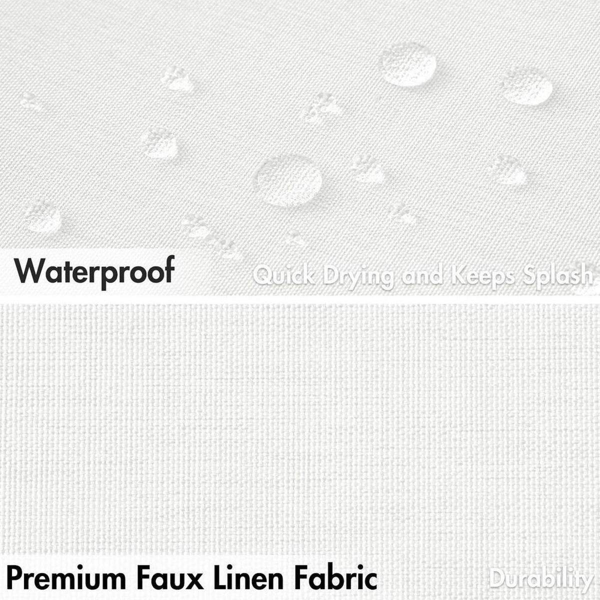 DUSCHVORHANG, weiß, 200 x 180 cm, Leinen - Weiß, Textil (180/200cm) - Authentics
